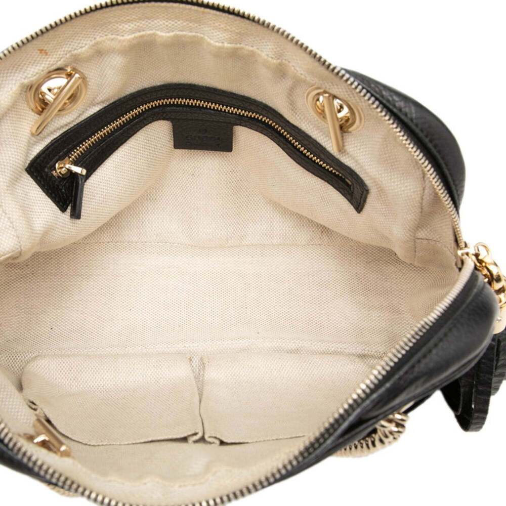 GUCCI Black Leather Shoulder Bag - Picture 5 of 7
